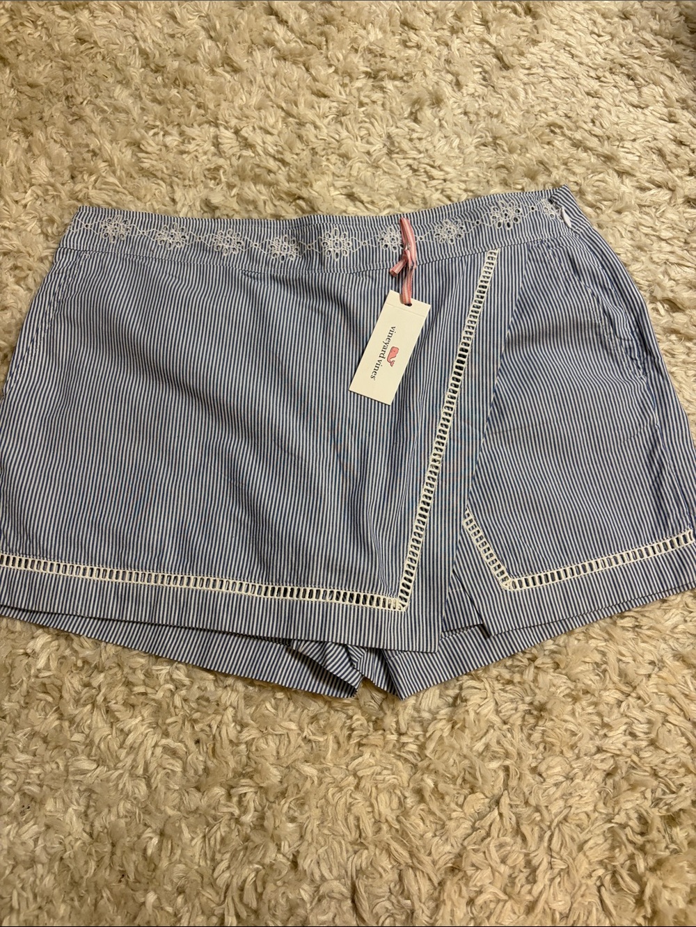 Vineyard Vines Blue and White Pinstripe Skort